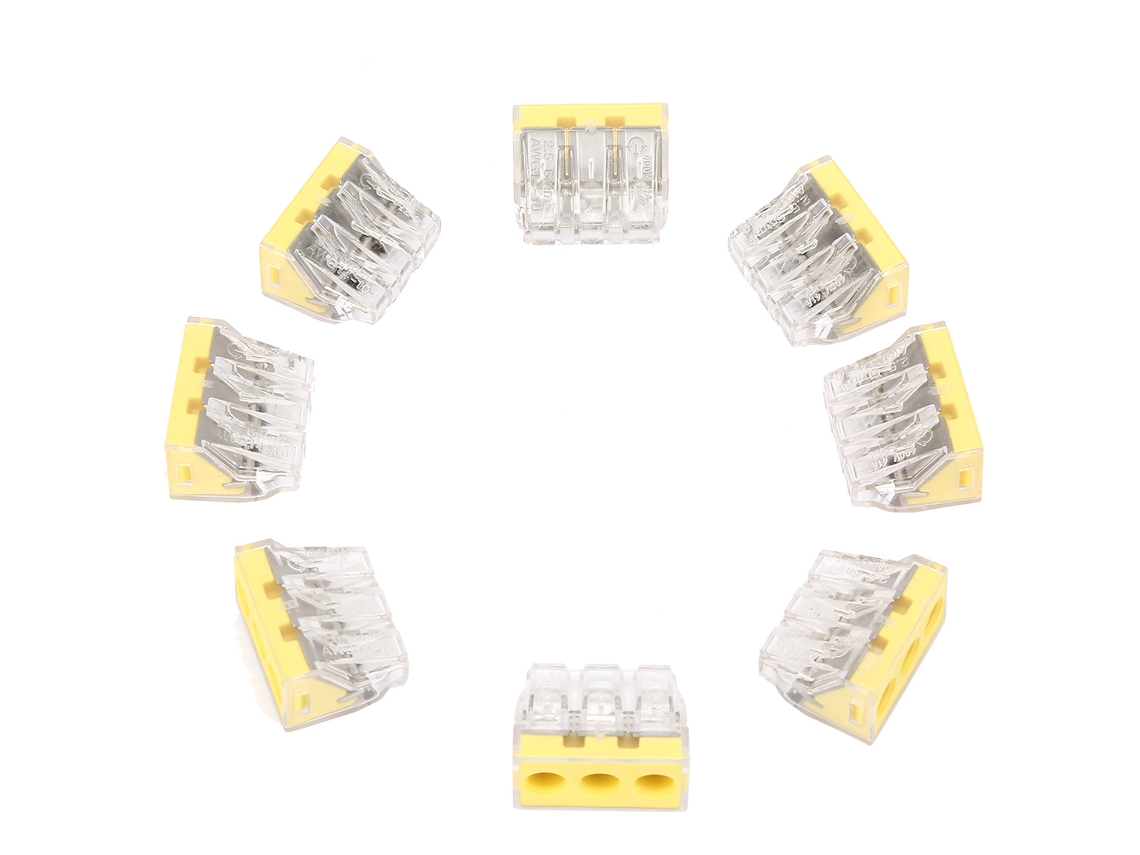 Laxiscreed Conector De Ligação Rápida 3 Pinos Para Cabos E Fios