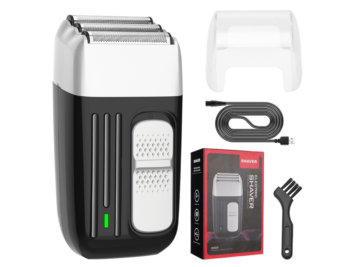 Barbeador Elétrico Portátil Sem Fio E Recarregável Para Rosto/cabeça (preto) Czhhmart