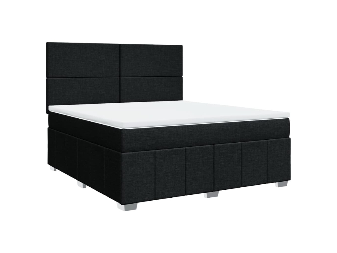 Cama com Molas/colchão 180x200 Cm Tecido Preto MAISON EXCLUSIVE