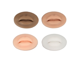 4 Peças Modelo De Lábios De Silicone 3d Suave Flexível Cor Clara Escura Preta Translúcida Prática Para Tatuagem