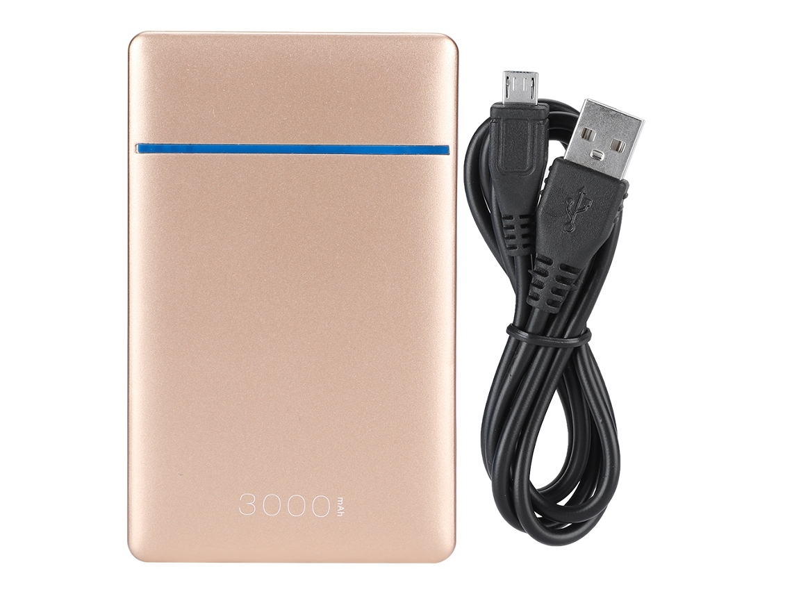 Bateria Portátil 3000mah Dourado LP86 | EOOCOO