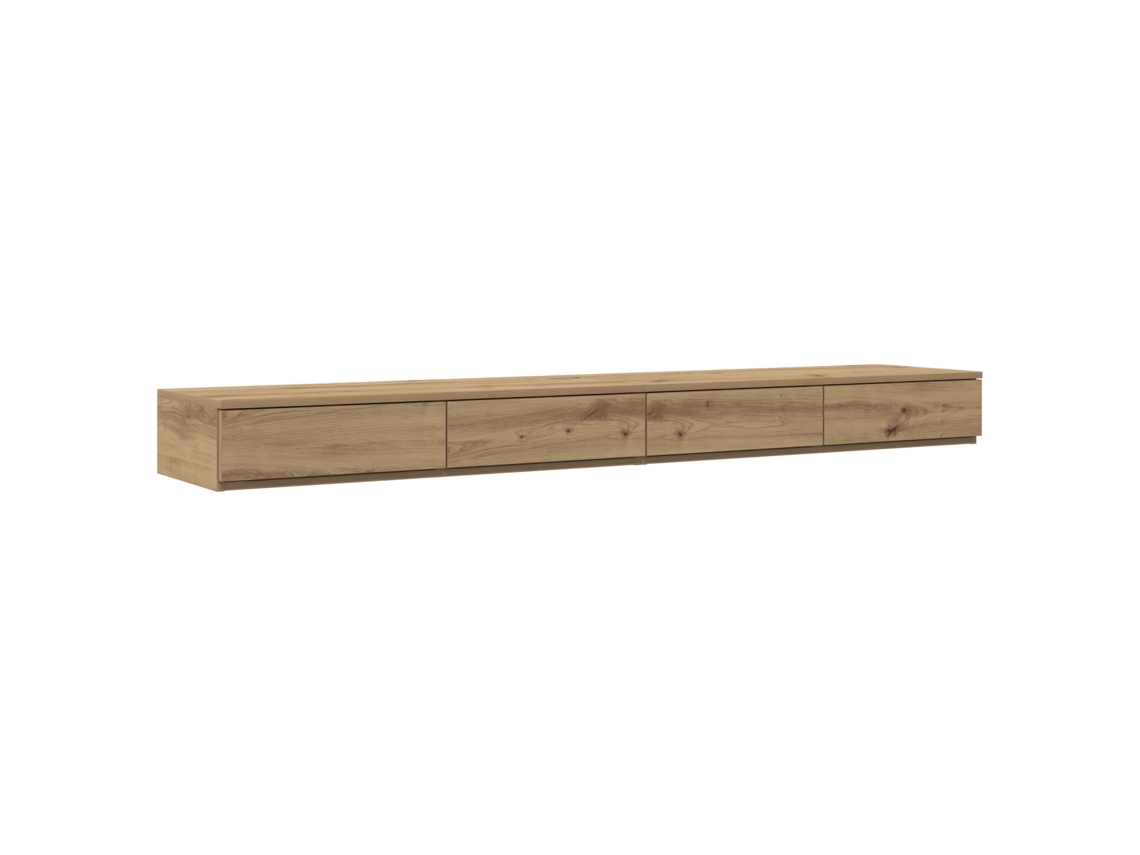 Mesa De Cabeceira De Carvalho Artisan Vidaxl Castanho Derivados De Madeira (180x36,5x16,5cm)