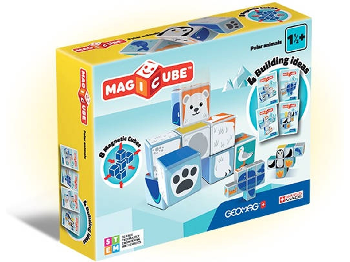 Blocos de Construção GEOMAG MagiCube Polar Animals (8 Peças)