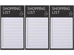 Bloc-notes Magnétique 3 Carnets Portables En Papier Para Lista De Cursos Noir Planificador De Prática