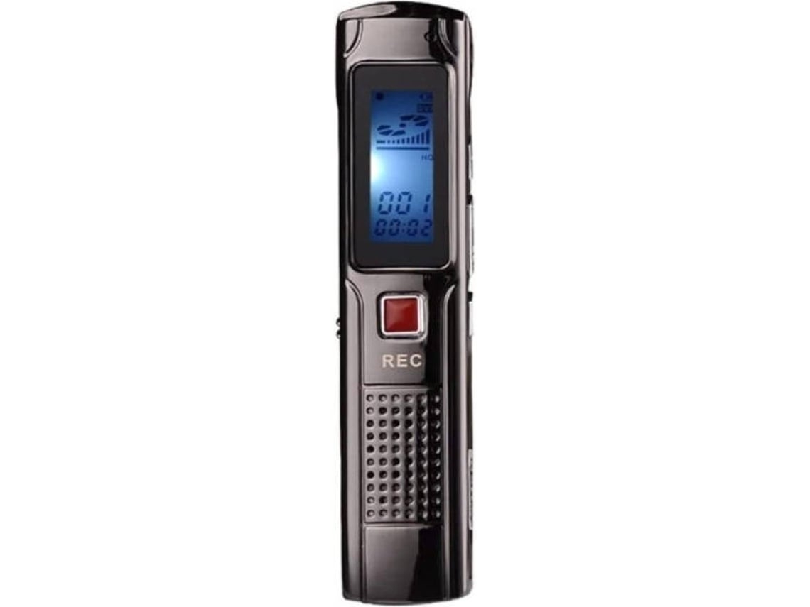 Gravador de Áudio Digital Fita de Áudio Estéreo Mp3 Player Gravador de Voz Recarregável-4Gbpreto