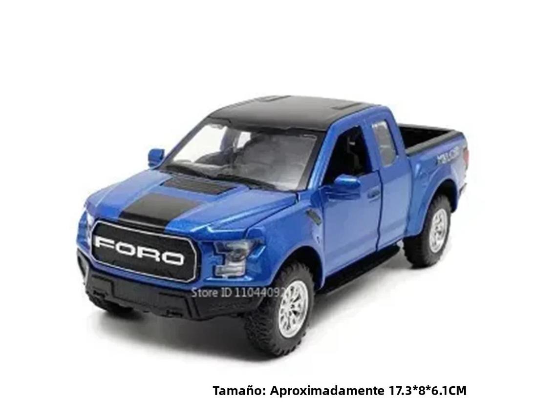 (f150 Azul) Miniatura De Carro Em Metal Fundido Na Escala 1:32
