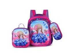 Mochila Czhhmart Conjunto De 3 Peças Para Meninas 16 Polegadas Rosa