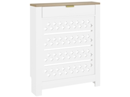 Espreguiçadeira de jardim dobrável com encosto ajustável em 4 níveis, com orifício de leitura e apoio de cabeça, 145x72x89cm, creme BTFORUS