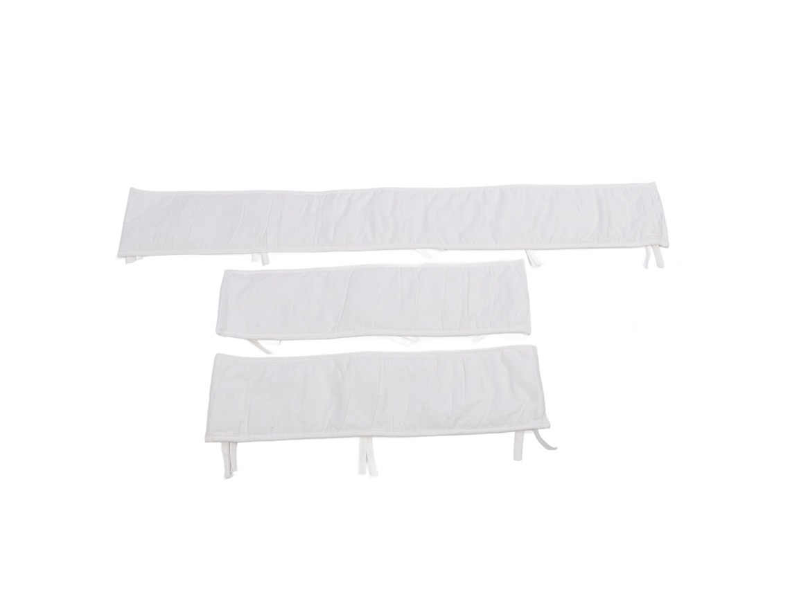 3 Unidades De Parachoques Para Cama De Bebé Con Guardrail Antichoque De Algodón Suave, Color Blanco, Para El Hogar Y Viajes