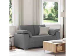 Vidaxl Sofá De Dois Lugares Cinza Escuro 160 Cm Tecido