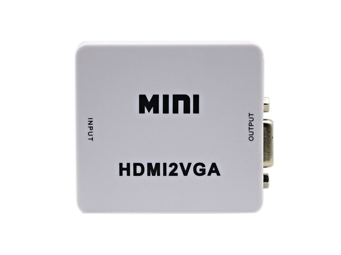 Mini Adaptador Hdmi Para Vga Conversor Hdmi2vgai Preto E Branco Hdmi Para Vga