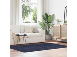 Vidaxl Tapete Shaggy De Pelo Alto Navarra 130x200 Cm Azul-marinho