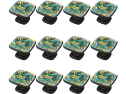 Puxadores E Maçanetas Quadradas Para Armários De Cozinha, Conjunto De 12 Peças, Com Formato De Banana, Folha Tropical E
