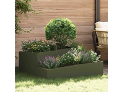 Vidaxl Vaso De Jardim Verde-azeitona 100 X 100 X 50 Cm