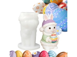 Molde de Silicone em Formato Coelho da Páscoa para Fazer Sabonetes e Decorações Casa Gesso CHABERLU