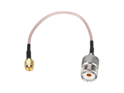 Aetheria 1pc Adaptador Cabo Sma Macho para Uhf Fêmea 15cm Conector Conversor Antena Rf Rádio