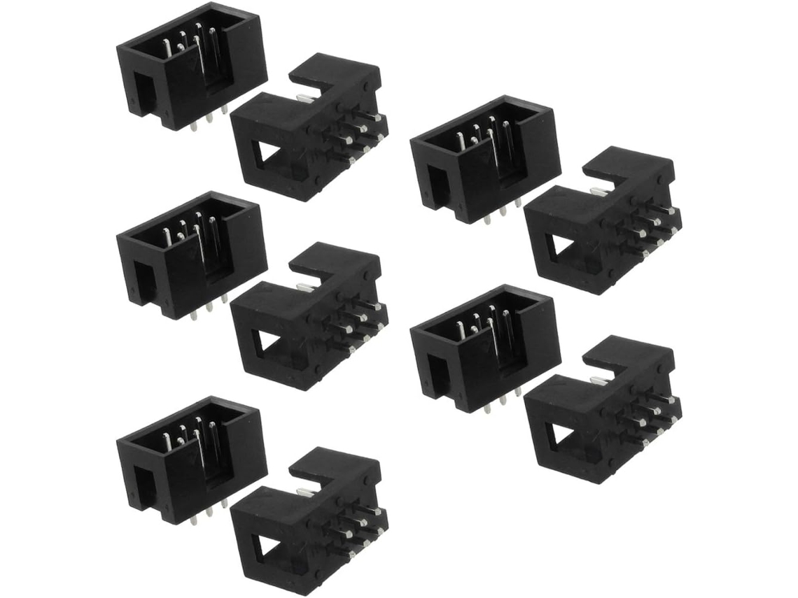 Conectores IDC Retos 2x3 Pinos Passo 2,54 Mm 10 Peças CHABERLU
