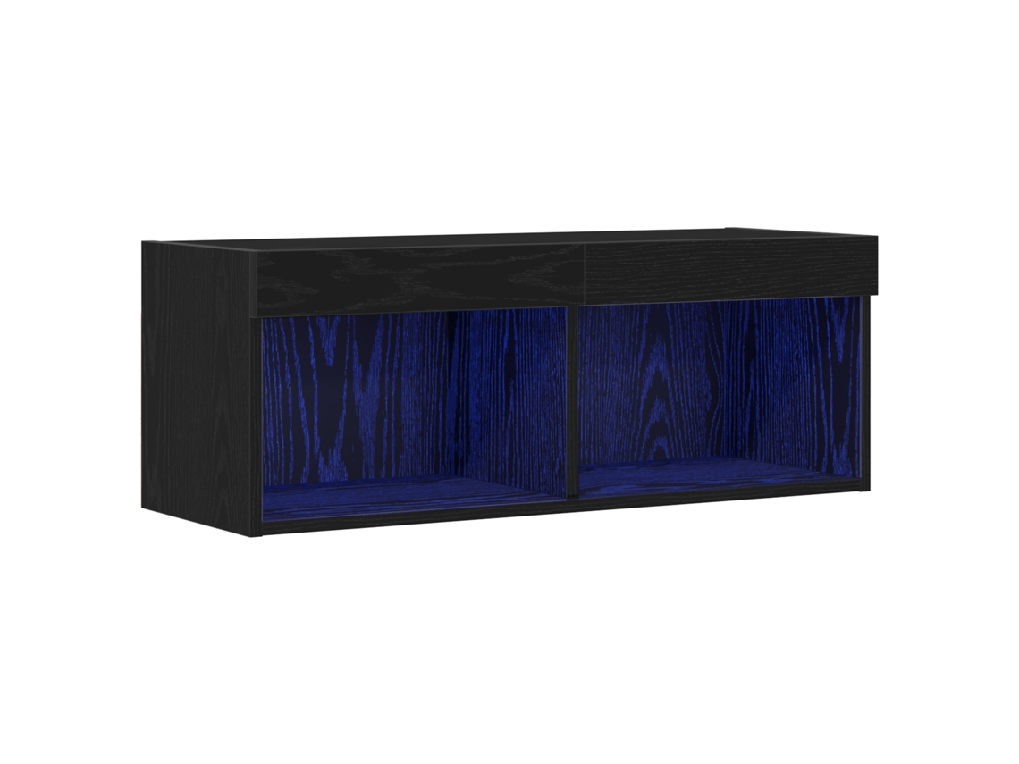 Conjunto 1 Gabinete Para Tv Vidaxl Preto Derivados De Madeira (80 X 30 X 30 Cm)