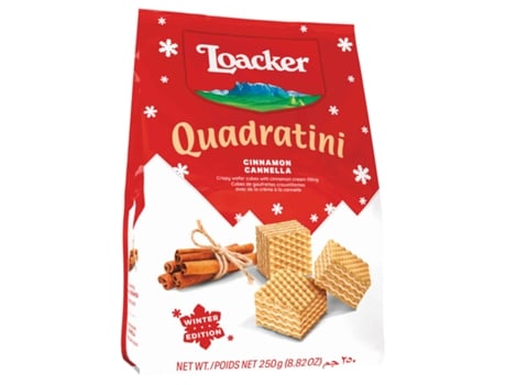 Bolachas Wafers Quadratini Com Recheio De Canela Loacker