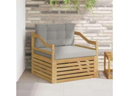 Vidaxl Sofá Exterior Branco E Cinzento-claro