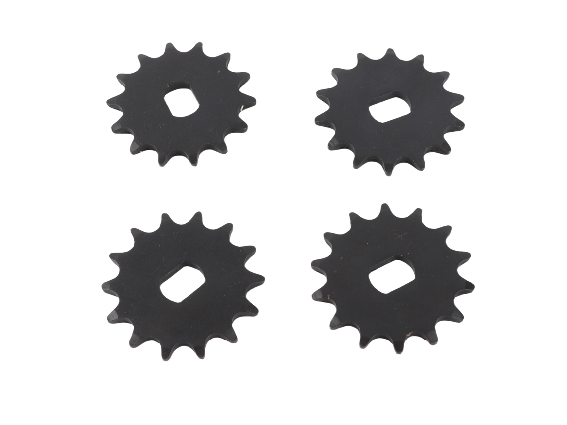 Conjunto de 4 Rodas dentadas de Motor 14 Dentes, Aço, para Cadeia 420, Modificação