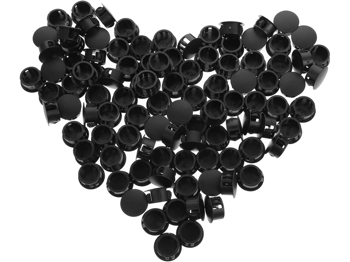 Luxshiny Conjunto De 100 Tampões Plástico Preto Para Instalação Revestimentos Painéis Móveis, Como Mesas, Cadeiras E