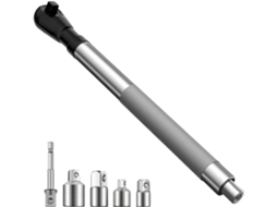 Chave De Extensão, Chave De Extensão Flexível Com Deslocamento, 4 Adaptadores De Soquete