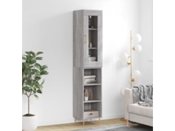 Armario alto 34,5x34x180 cm Madera procesada Gris Sonoma