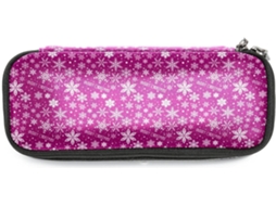 Estojo De Lápis Natalino, Roxo Com A Inscrição Feliz Natal, Ideal Escola, Escritório, Adultos, Meninas E