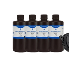 Resina para impressão 3D, lavável em água, alta qualidade de impressão, 4 kg, preta, OEM
