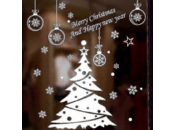 Hmwy Adesivos De Parede Com Flocos De Neve E Árvore De Natal Feliz Olysi Shop