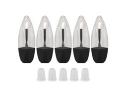 5pcs Tubos De Gloss Labial Mini Transparentes Recarregáveis 7ml Para Diy Com Design De Folha E Tampa Anti-vazamento
