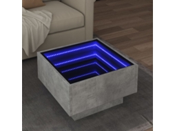 Vidaxl Mesa De Centro C/ Leds 50x50x30 Cm Derivados De Madeira