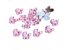 100pcs Brincos para Chá Bebê Aniversário Presente Decoração (babador Rosa) | S/MARCA