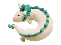 Almofada de Viagem em Formato U com Dragão Branco Fofo Estilo Anime BRILVIBERA