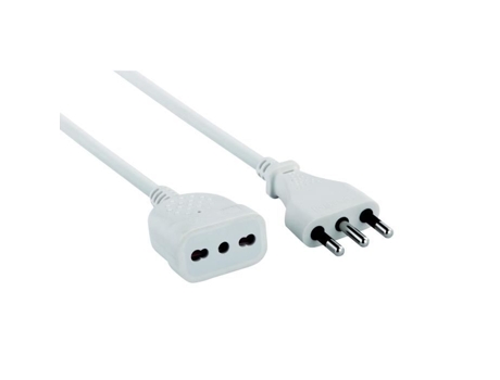 Rallonge Velamp Prolongador 3 Mt Tomada 16a E Tomada Bivalente 10/16a Branco