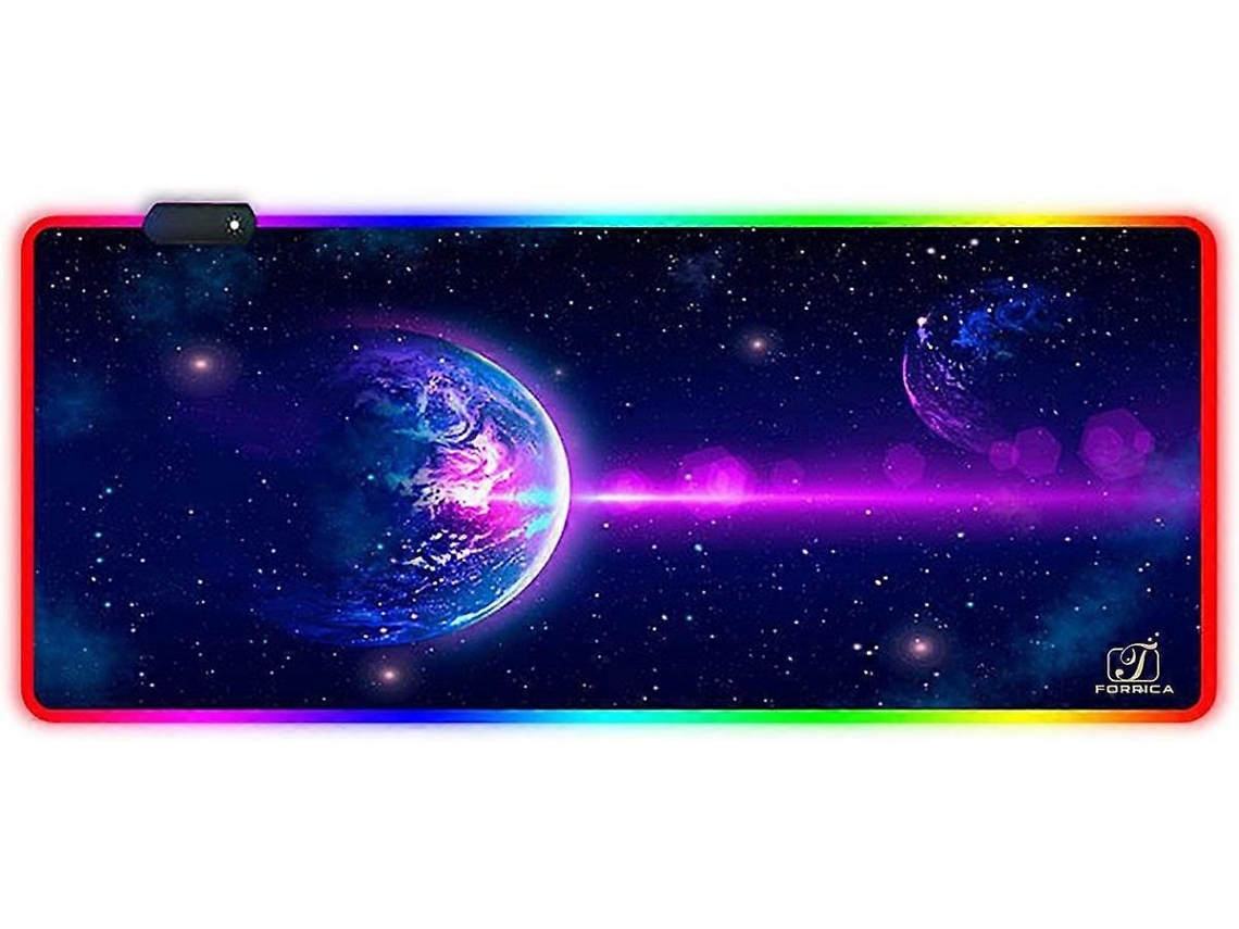 Mousepad Gamer Rgb 900 X 400 X 4 Mm Xxl Grande Com Bordas Desfiadas, Impermeável, Para Mesa Ou Escritório. Olysi Shop