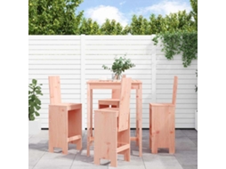 Vidaxl 5 Pcs Conjunto De Bar Para Jardim Madeira De Douglas Maciça