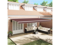 Vidaxl Toldo Retrátil Automático 600x300 Cm Castanho
