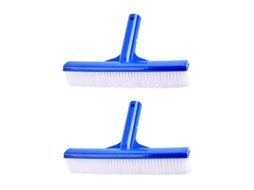 2 escovas de plástico para piscina, para limpeza de paredes, fundos e barreiras, compatíveis com cabos telescópicos.