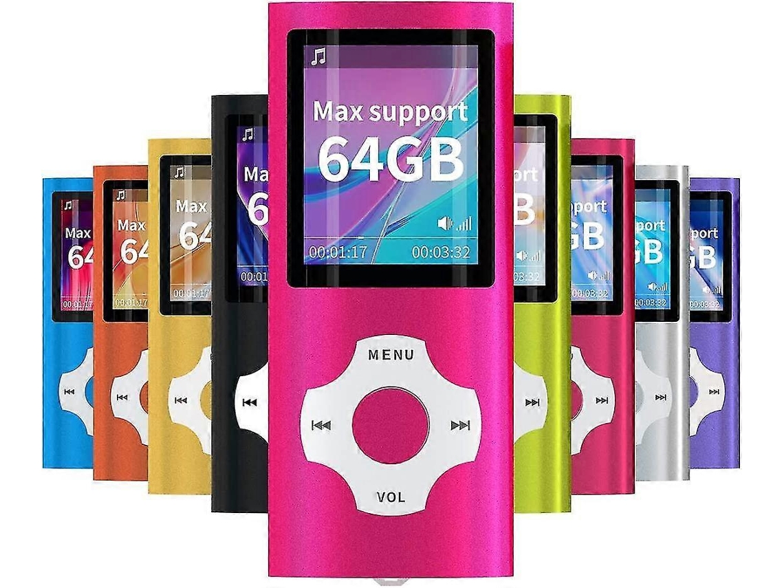 Reprodutor Portátil De Mp3/mp4, Tela Lcd De 1,8 Polegadas, Suporte Máximo De 64 Gb, Rosa.