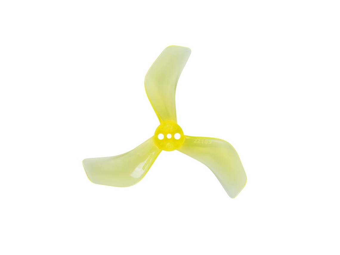 Amarelo 12 Pares Gemfan 2216s 3 2216 Hélice Pc 2.2 Polegadas 3 Pás Furo 1.5mm para Drone Fpv Dji O4 Pro Hd Whoop MDUG