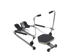 Máquina De Remo, Design Dobrável, Treino De Corpo Inteiro, Preto