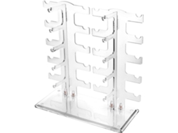 Suporte para Óculos de Sol de 2 Fileiras, Expositor Transparente AQUAFORGE