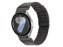 Pulseira De Metal Com Fecho Magnético De Bambu Para Samsung Galaxy Watch 7 / 6 / 5 / 4
