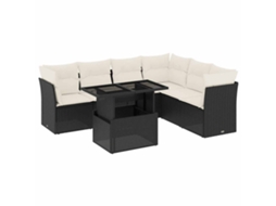Garden Sofa Set, Garden Sofa Sets Vidaxl Preto Rattan / Vime (n/a)