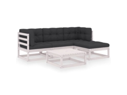 Garden Lounge Set, Garden Lounge Sets Vidaxl Branco Madeira De Pinho (n/a)