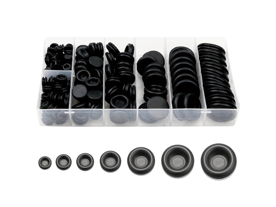 Kit Com 170 Arruelas De Borracha, Conjunto Borracha Um Lado Para