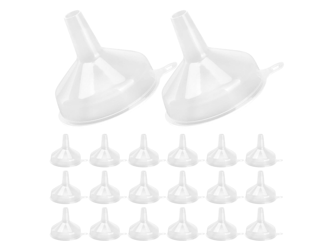 Controle Preciso: Este Conjunto De 60 Funis De Plástico Transparente Permite Mon.
