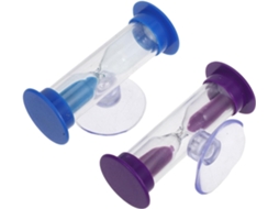 Conjunto De 2 Ampulhetas Areia Com Ventosa Mini Ampulheta E 3 Minutos